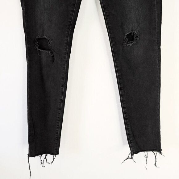 AG Adriano Goldschmied The Legging Ankle Washed Black Destroyed Jeans - Picture 5 of 9